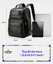 Load image into Gallery viewer, BOPAI™ Luxury Genuine Leather Anti-Theft 15.6 Laptop Backpack (USB Port)-A0004