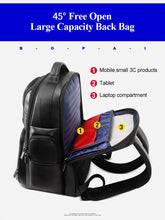 Load image into Gallery viewer, BOPAI™ Luxury Genuine Leather Anti-Theft 15.6 Laptop Backpack (USB Port)-A0004
