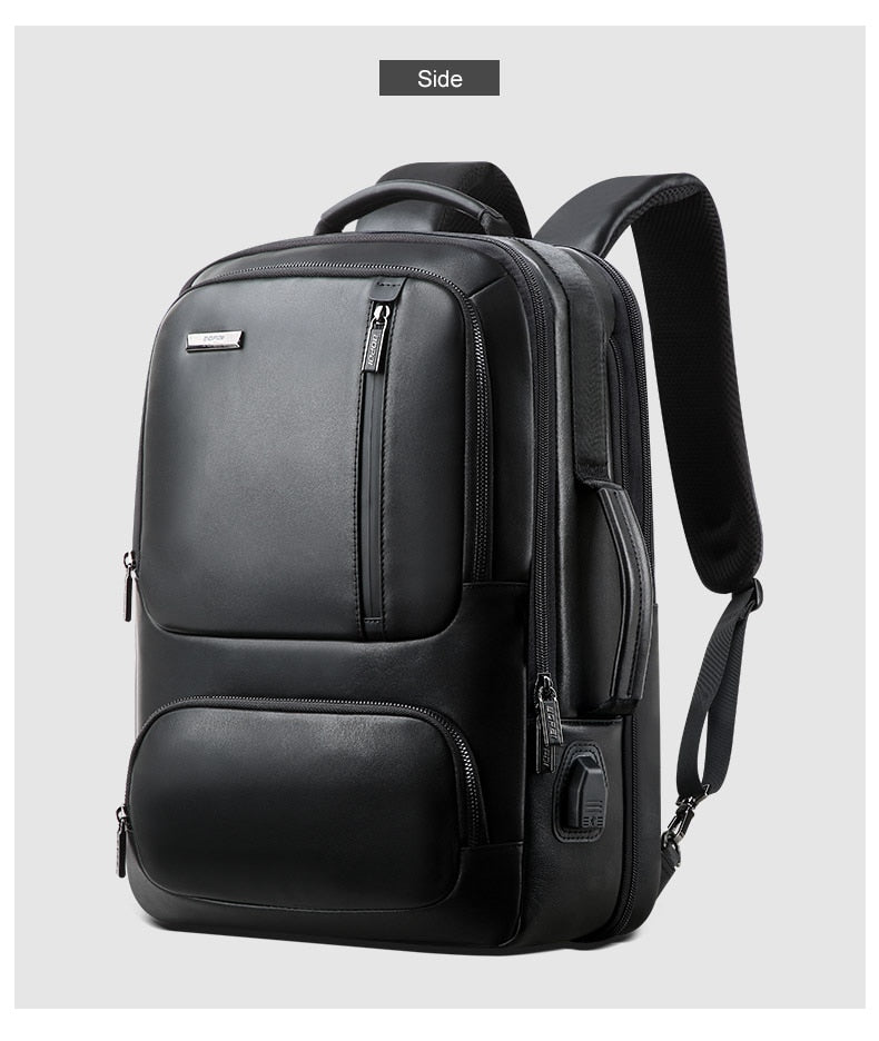 BOPAI™ Luxury Genuine Leather Expendable 15.6 Inch Laptop Backpack (US – The Official Bopai Store
