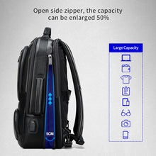 Load image into Gallery viewer, BOPAI™ Luxury Genuine Leather Expendable 15.6 Inch Laptop Backpack (USB Port)-A0003
