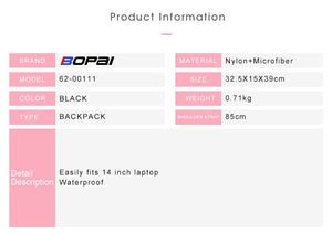 BOPAI™ Water-resistant 14inch Laptop Backpack (Fashion Line)-A0007