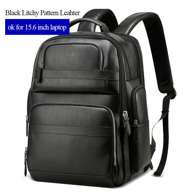 bopai anti theft business backpack 15.6 inch laptop BOPAI™ Luxury Genuine Leather Anti-Theft 15.6 Laptop Backpack (USB Port)-A0004