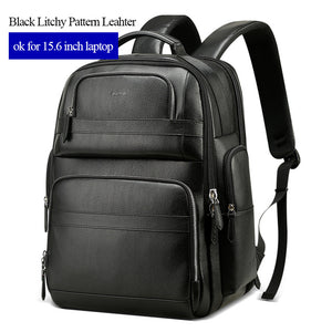 BOPAI™ Luxury Genuine Leather Anti-Theft 15.6 Laptop Backpack (USB Port)-A0004