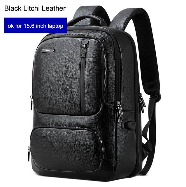 bopai 15.6 inch anti theft business laptop backpack BOPAI™ Luxury Genuine Leather Expendable 15.6 Inch Laptop Backpack (USB Port)-A0003