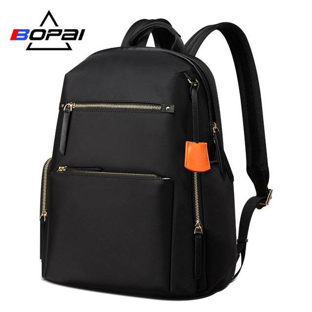 bopai leather backpack Genuine Laptop Men for 15.6 inch Business Smart Professional Lightweight Backpack with USB Charging Office Commuter Computer Rucksack Executive Anti Theft Black : Electronics Suitable for laptops up to 15.6 inches (not compatible with gaming laptops) BOPai Genuine Leather Backpack for